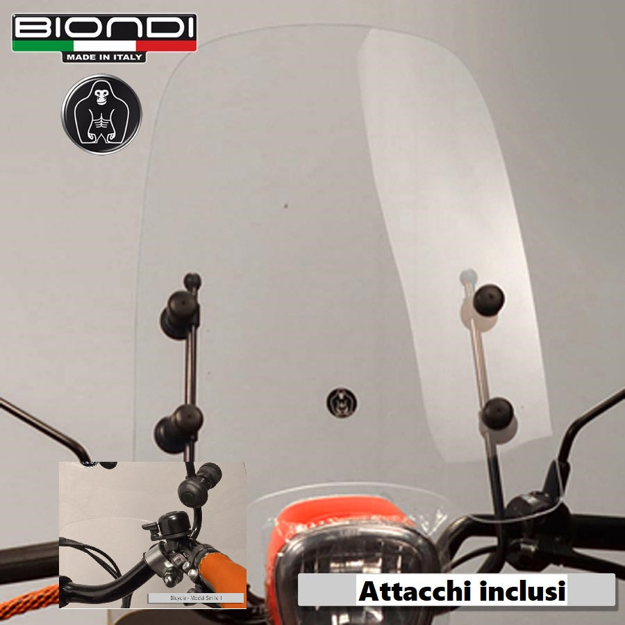 Biondi Parabrezza universale Z Scooter elettrico con attacchi al manubrio