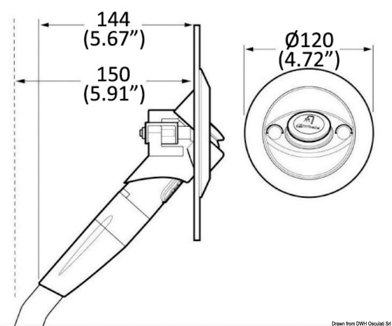 Whale Doccia Twist fredda dritta grigia