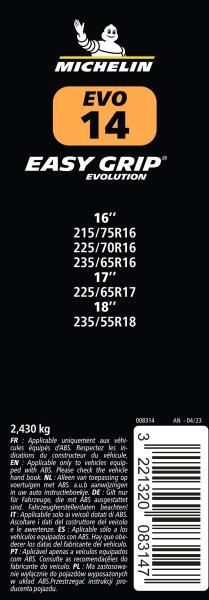 Michelin Catene neve Easy Grip Evolution gruppo EVO 14