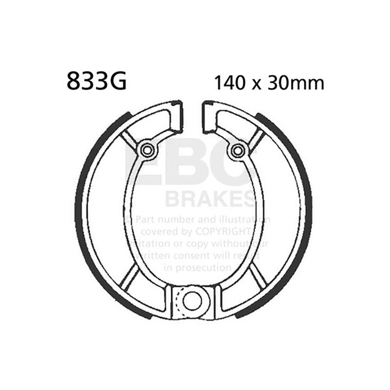 EBC Bultaco Pursangscanlatate Brake Shoes 833G