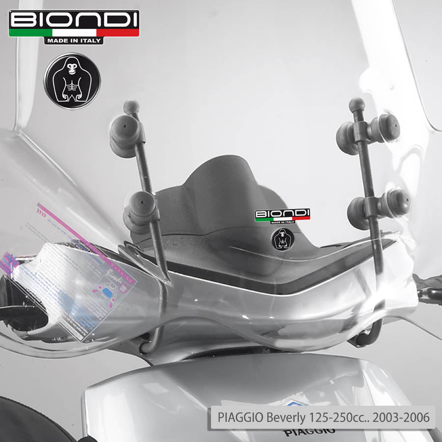 Biondi Parabrezza Club Piaggio Beverly 400 cc 2006-2007 con Attacchi