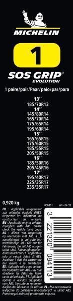Michelin SOS Grip Evolution Stoffschneesocken, Gruppe SOS1