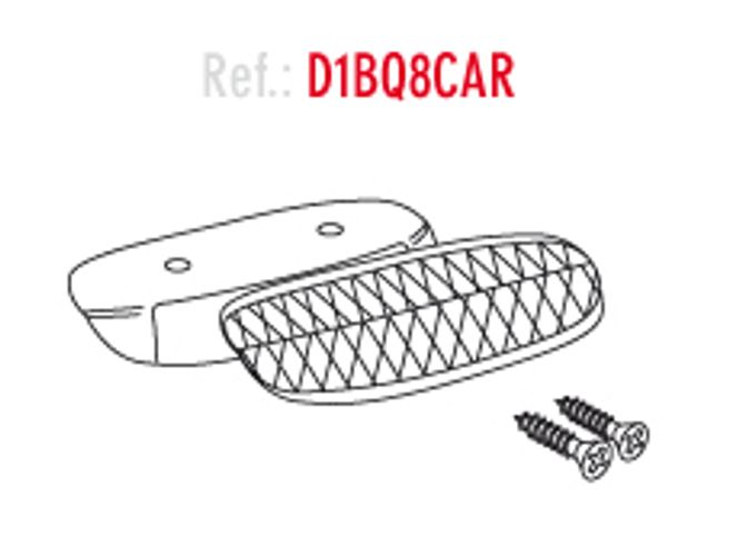 Reflector Shad para baúl superior de quad ATV rojo D1BQ8CAR