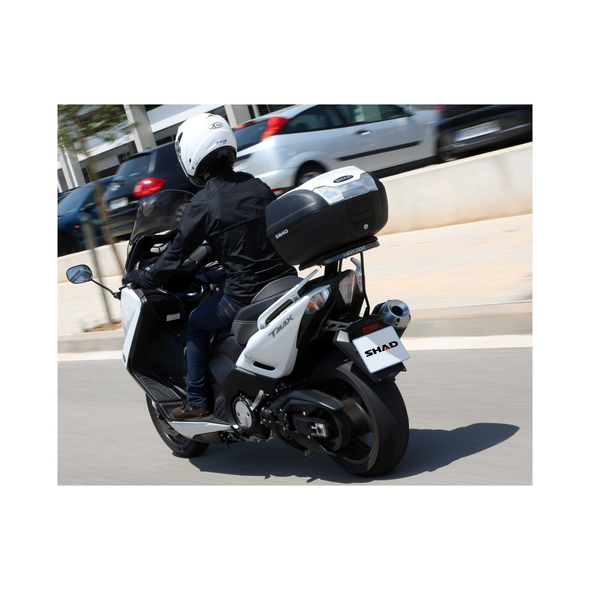 Baúl superior para motocicleta o scooter Shad SH40, negro, D0B40100