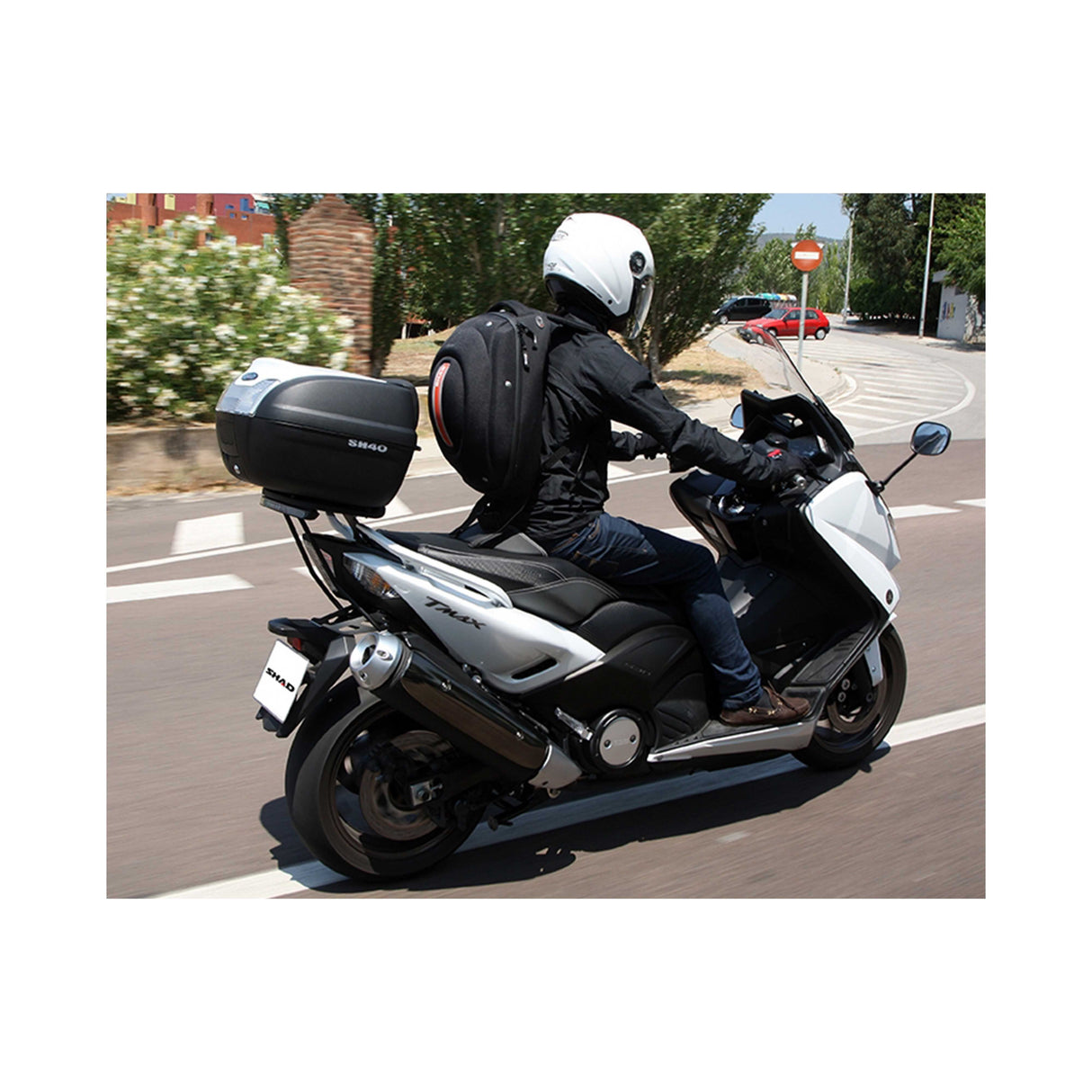 Baúl superior para motocicleta o scooter Shad SH40, negro, D0B40100