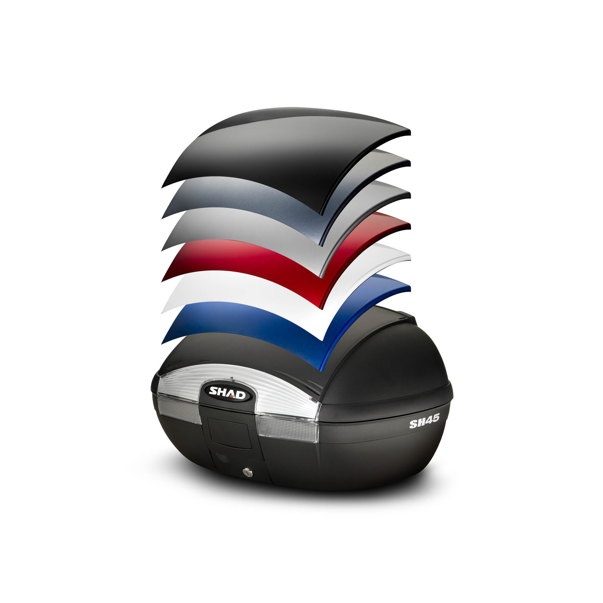 Baúl superior para motocicleta o scooter Shad SH45, negro, D0B45100