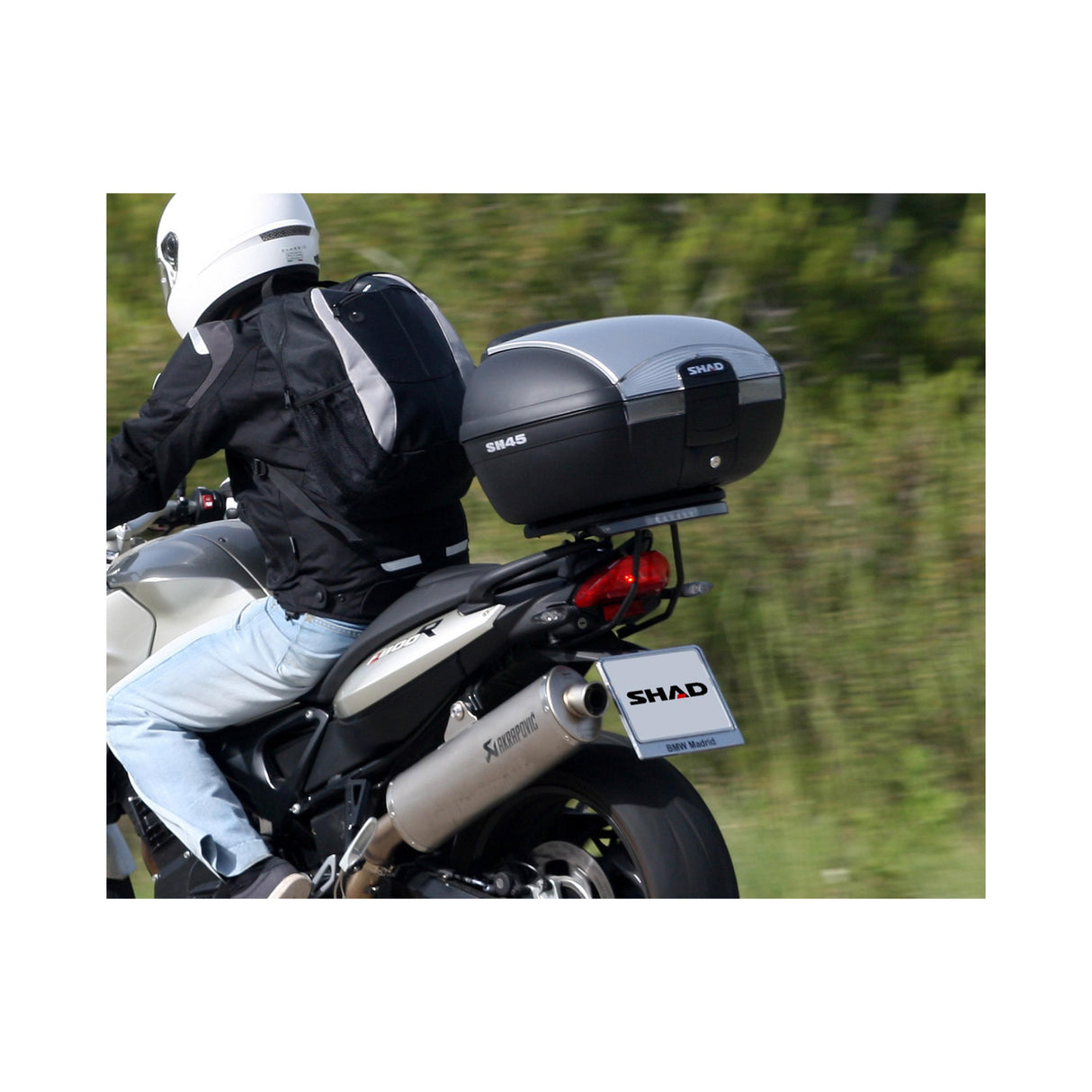Baúl superior para motocicleta o scooter Shad SH45, negro, D0B45100