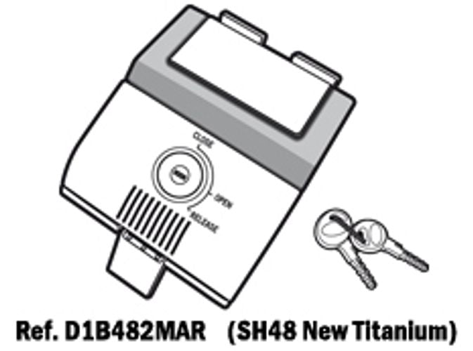 Kit de cerradura para caja superior Shad SH48 de titanio gris D1B482MAR