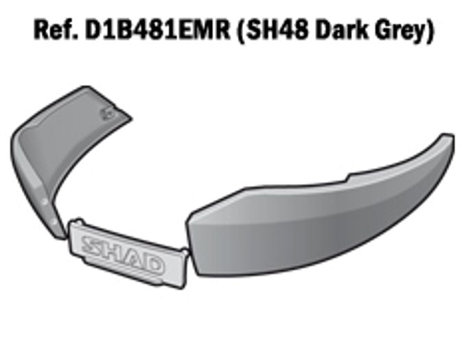 Baúl superior Shad Side Band gris oscuro SH48 D1B481EMR