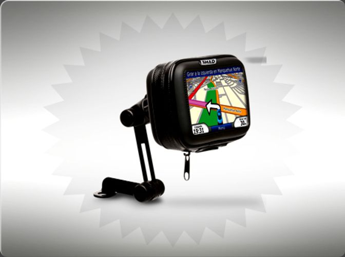 Soporte para GPS Shad de 4,3" para motocicleta - Montaje en espejo retrovisor X0SG40M