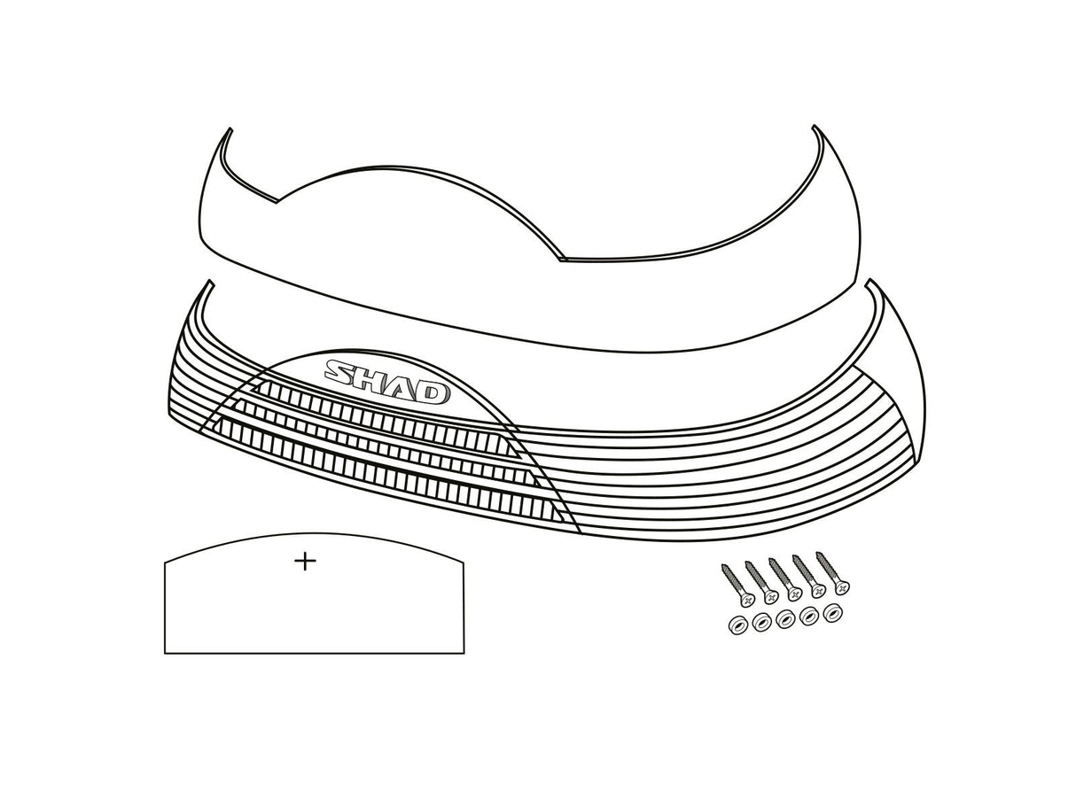 Reflector Shad para Top Case SH46 Negro/Rojo D1B465CAR