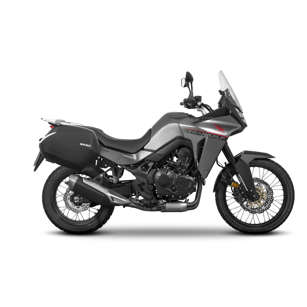 SHAD SH38X Aluminium-Seitenkoffer-Kit + 3P-Systemrahmen für Honda Transalp 750 23>