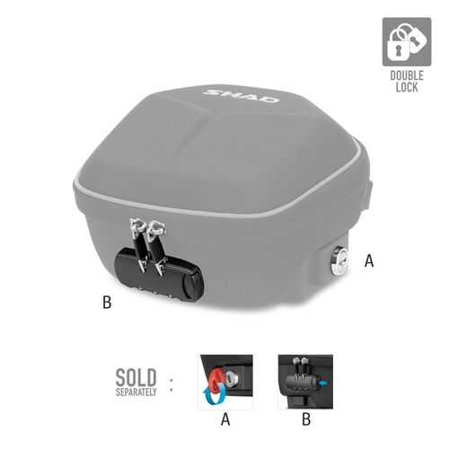 Bolsa de depósito para motocicleta Shad E02C con sistema de clic X0SE02C