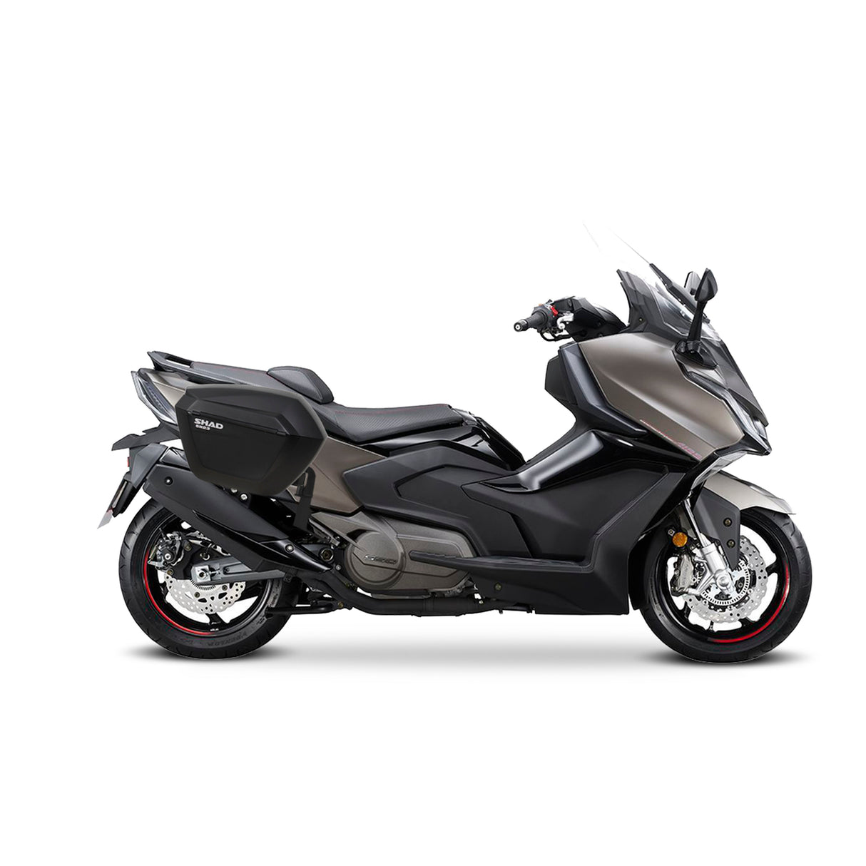 KIT MALETAS LATERALES SHAD SH38X Negro + SISTEMA 3P CHASIS KYMCO AK 550 PREMIUM 23>