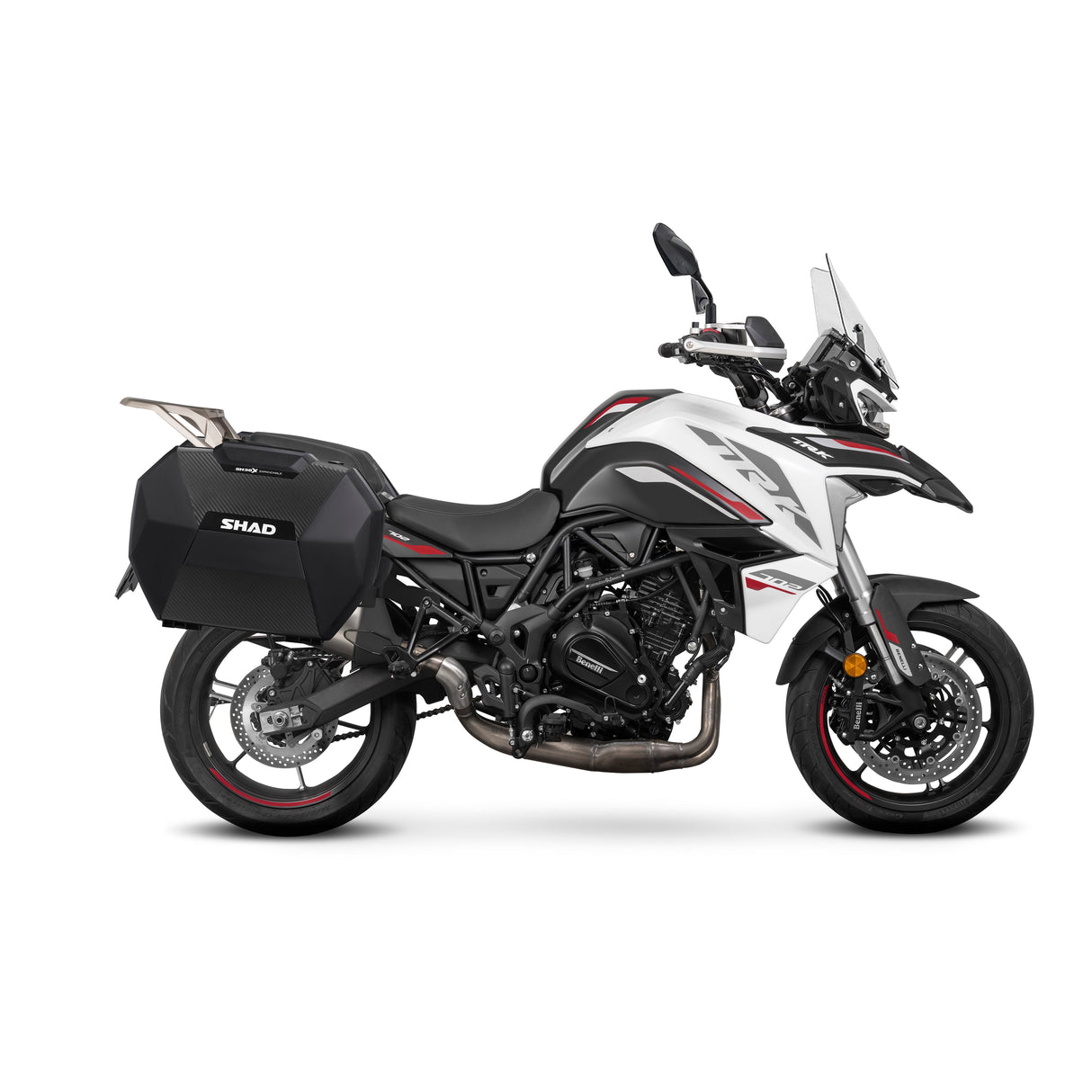 Kit de maletas laterales de aluminio SHAD SH38X + marco de sistema 3P para Benelli TRK 702/TRK 702X 23>