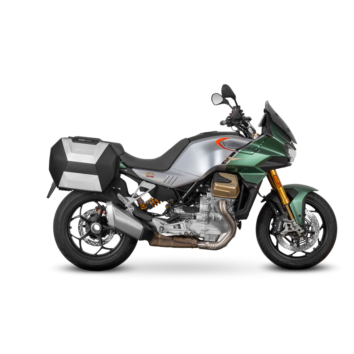 SHAD SH35 Seitenkoffer-Kit + 3P-Systemrahmen Moto Guzzi V100 Mandello 22>
