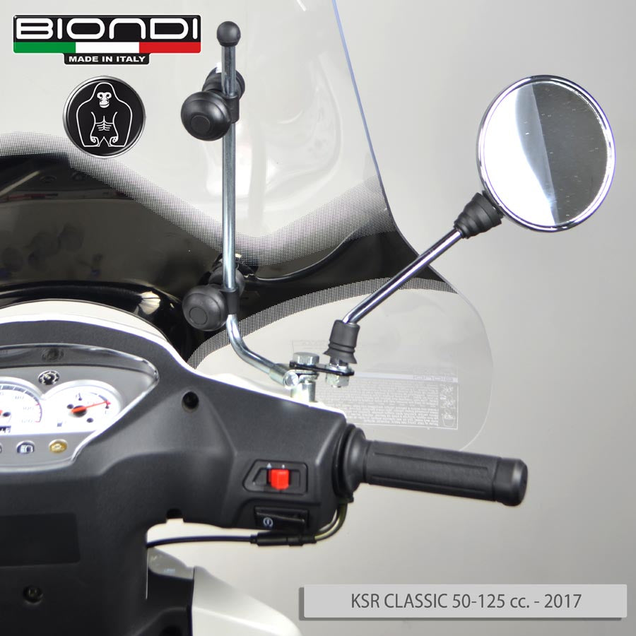 Biondi Parabrezza Mod. Z KSR Classic 50/125 cc 2017 completo di attacchi