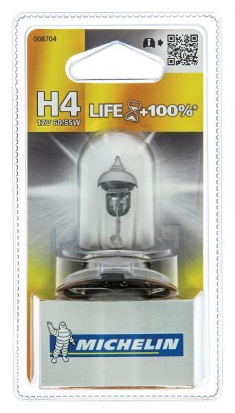 Michelin Lampadina Life +50% H4 12V 60/55W