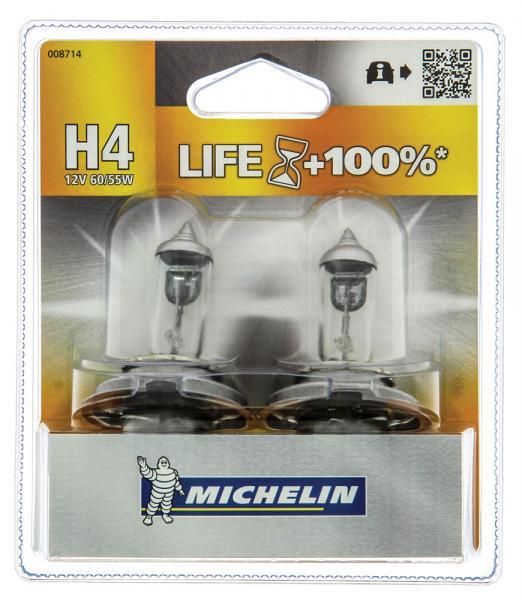 Michelin Lampadine Life +50% H4 12V 60/55W