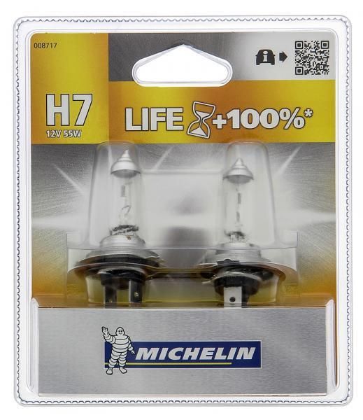 Bombillas Michelin Life +50% H7 12V 55W
