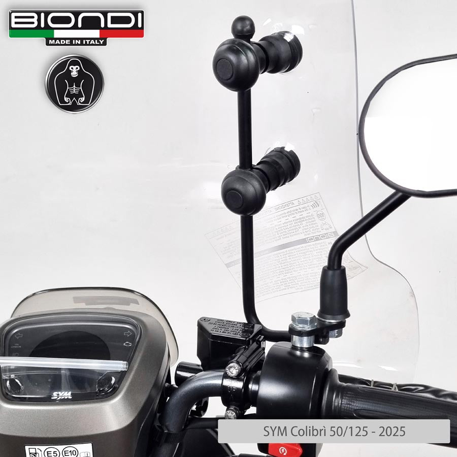Biondi Kit Attacchi Parabrezza Club/LittleClub/PRO/Z per NIU FQi, NQIX e SYM Colibri'