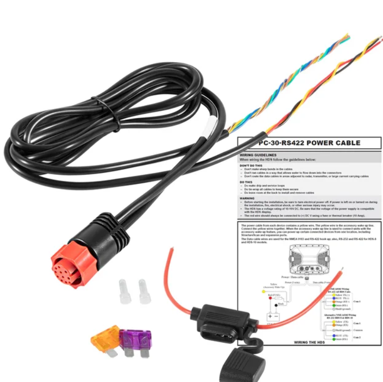 Cable de alimentación y datos de Lowrance para NMEA HDS PC-30