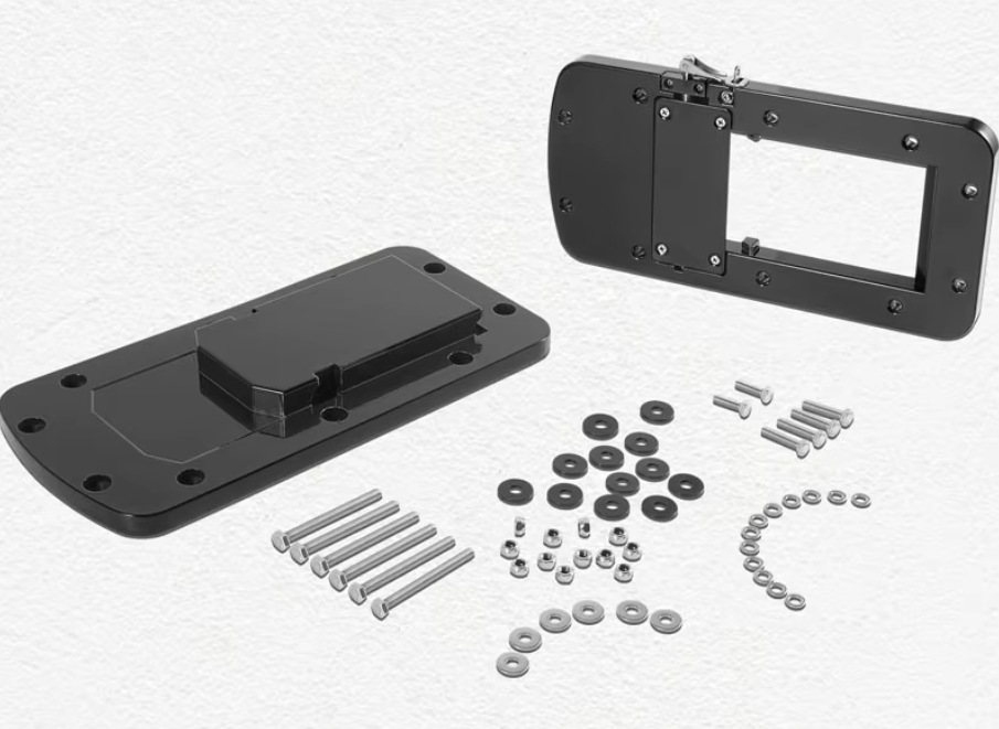 Staffa a Sgancio Rapido Nera in Alluminio per Motori Elettrici Motorguide Serie Xi