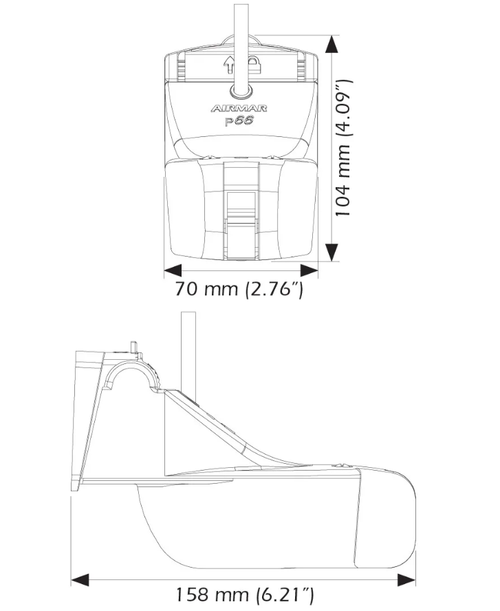 Lowrance Xsonic Airmar P66 Geber