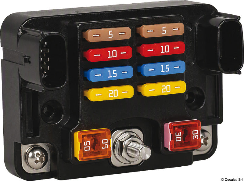 Egis 8+2 Fuseblock - Blocco Distribuzione 10 Circuiti 12/24V