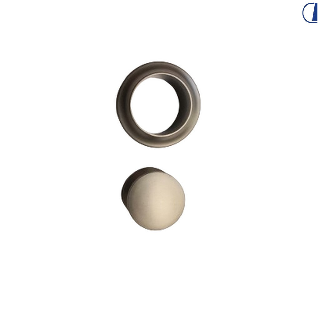 Di-Tec Pulsante push-lock con rosetta cromo satinato per serratura 022 SER-MAG