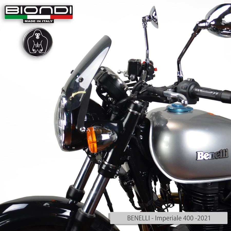 Biondi Cupolino Sport Fumè Chiaro per Benelli, Moto Guzzi V7, Triumph Bonneville, Yamaha XSR