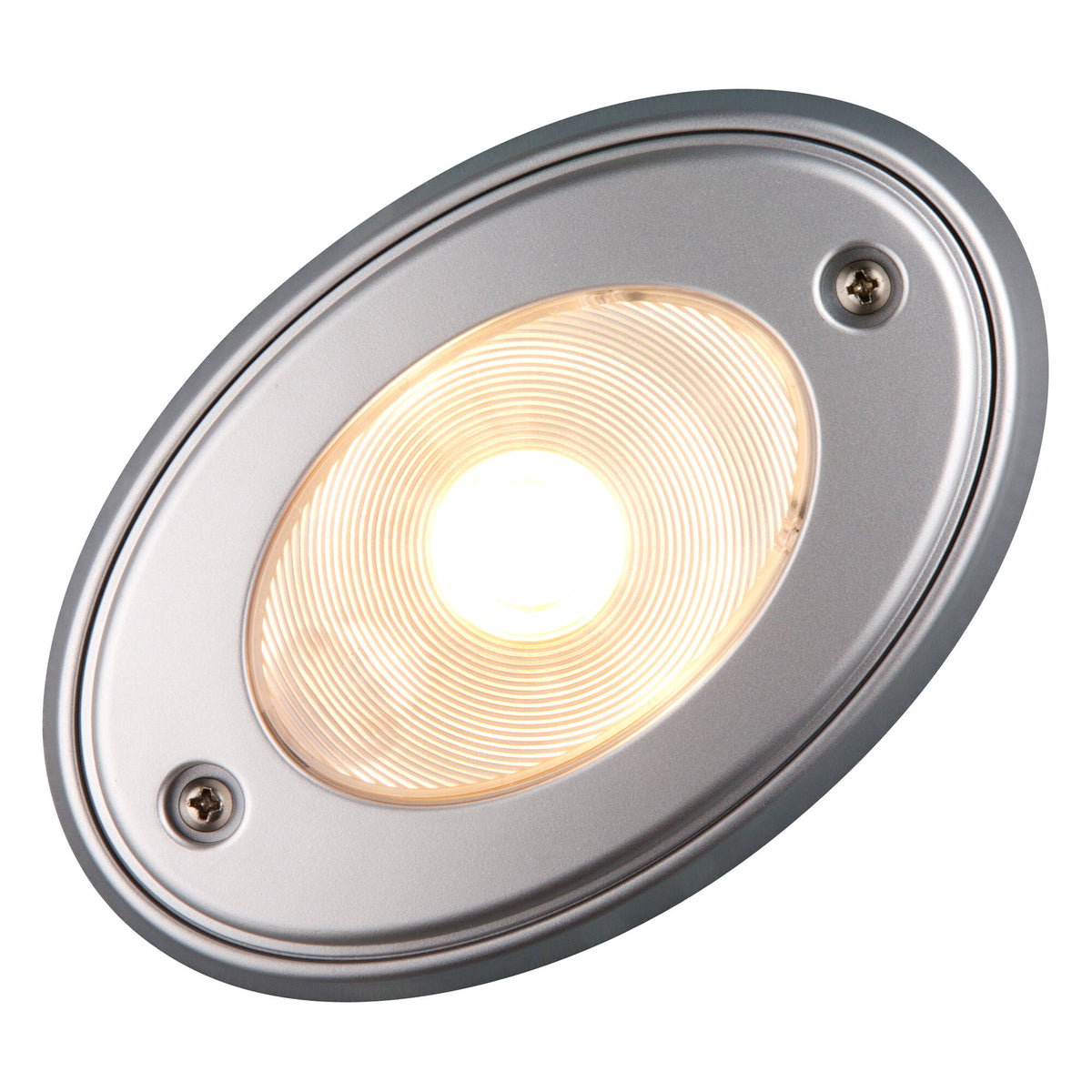 Faretto da incasso ovale 12V per camper con interruttore sulla lente