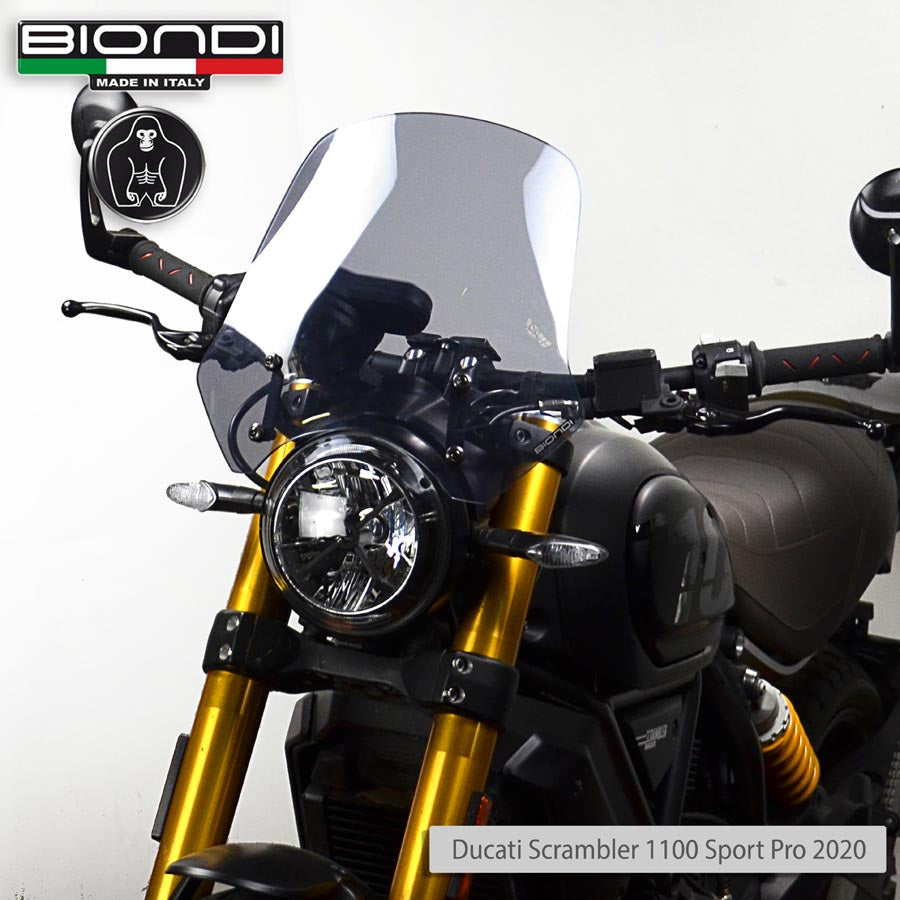 Biondi Cupolino Touring Fumè Chiaro Ducati Scrambler 400/800/1100 - MPN 8010409