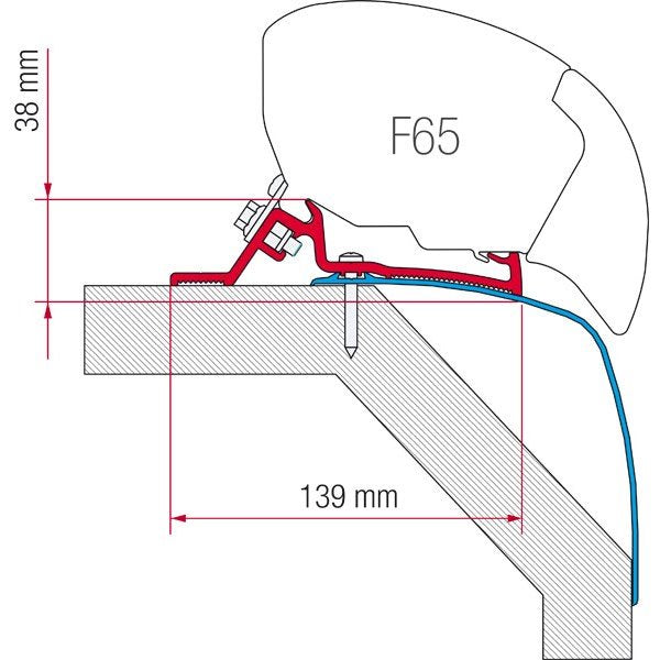 Fiamma Kit staffe per F80 su Laika Rexosline/Kreos 2009-2020 (4 pz)
