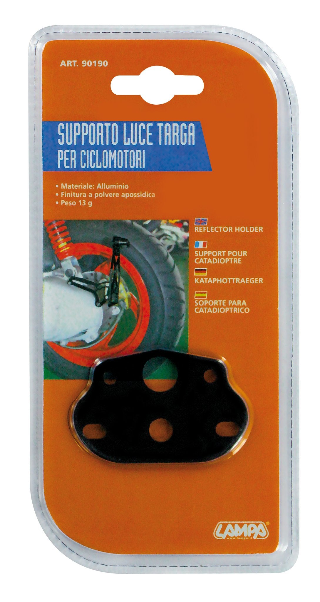 Lampa Supporto luce targa per ciclomotori 90190