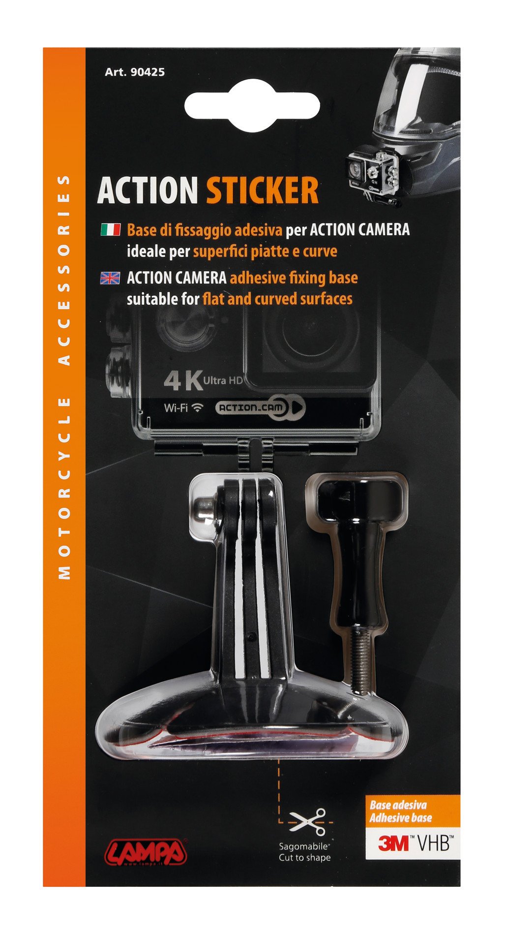 Lampa Base di fissaggio adesiva per Action Cam 90425