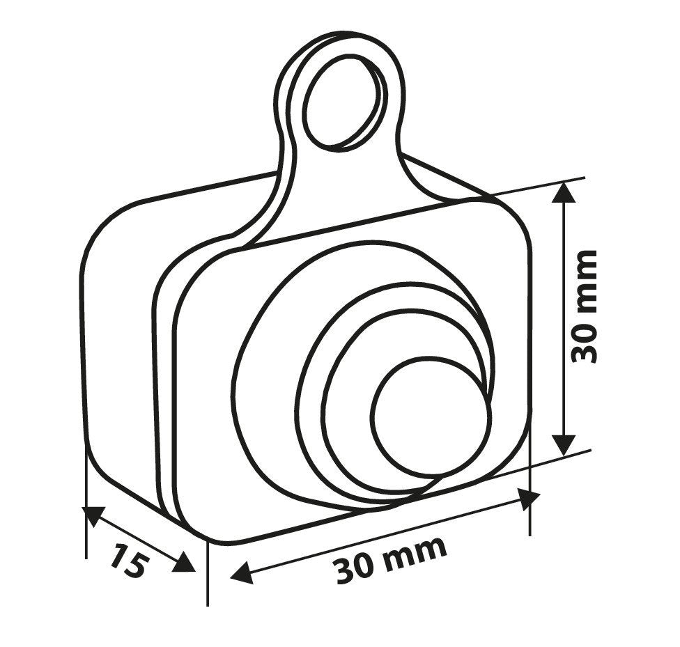 Lampa On & Off Interruttore Impermeabile 12V - Nero