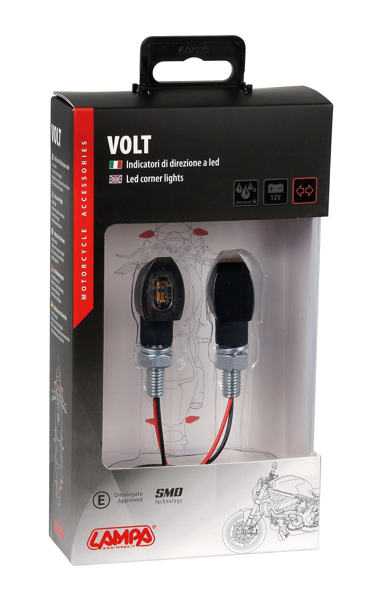 Lampa Volt Indicatori di Direzione LED Omologati - Nero