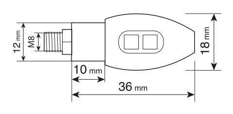 Lampa Volt Indicatori di Direzione LED Omologati - Nero