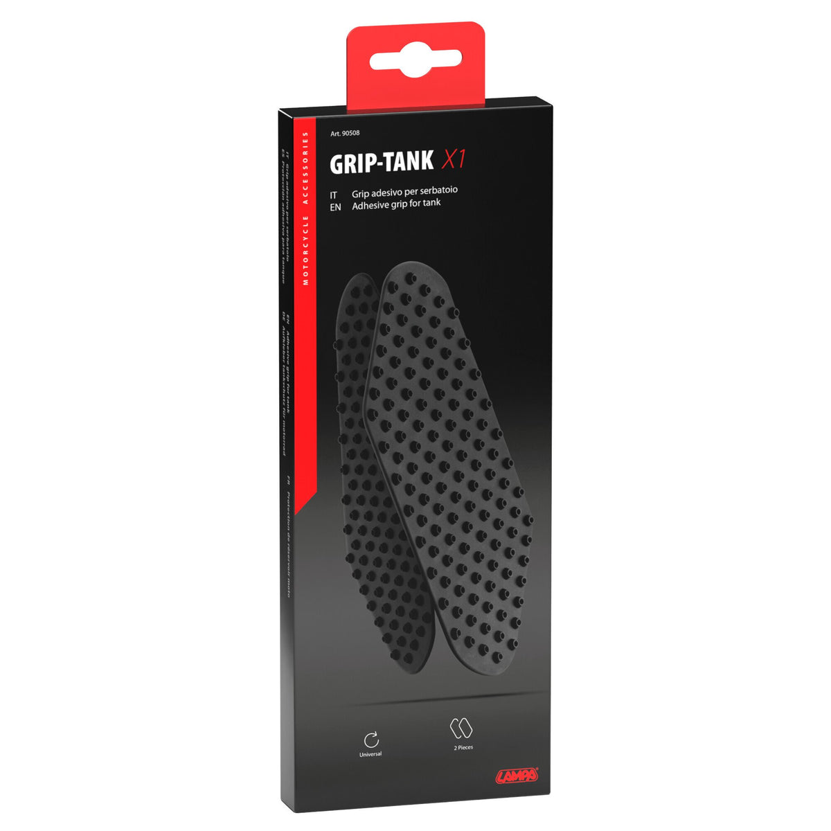 Lampa Grip-Tank X1 Protezioni Adesive Serbatoio Moto - Nero