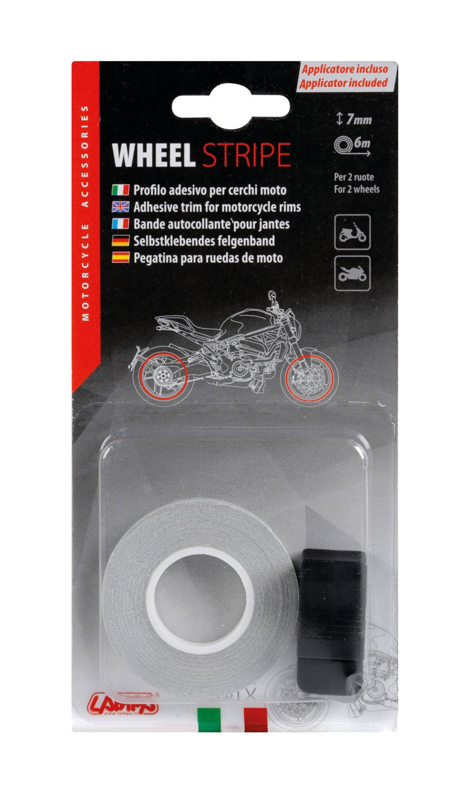 Lampa Wheel Stripe Reflective Profilo Adesivo Cerchi Ruota - Bianco