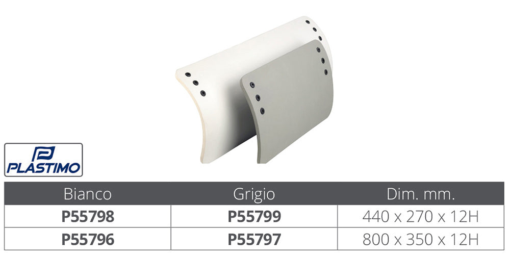 Parabordo Rib Bianco 350x800x12 mm 55796 Plastimo