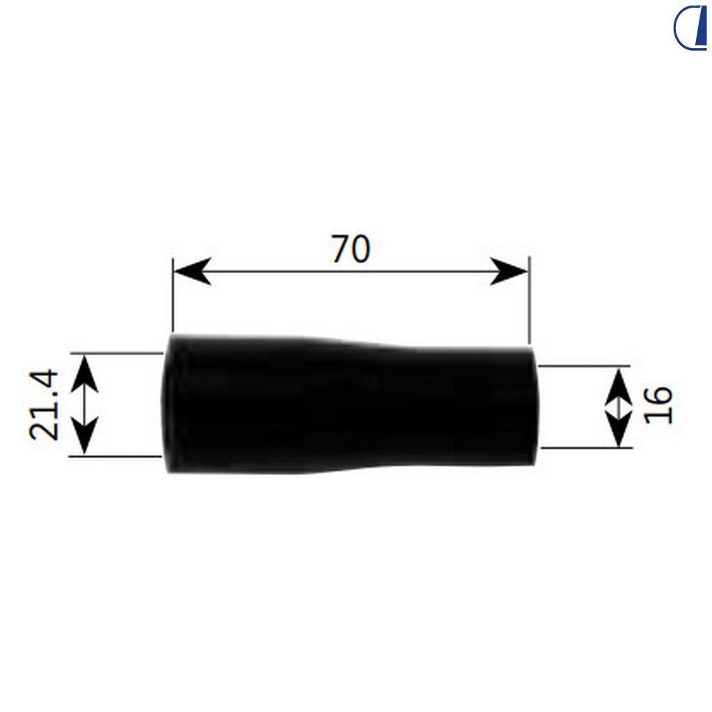 Alde Riduzione in gomma EPDM per tubo 16 > 22 mm – L 70 mm
