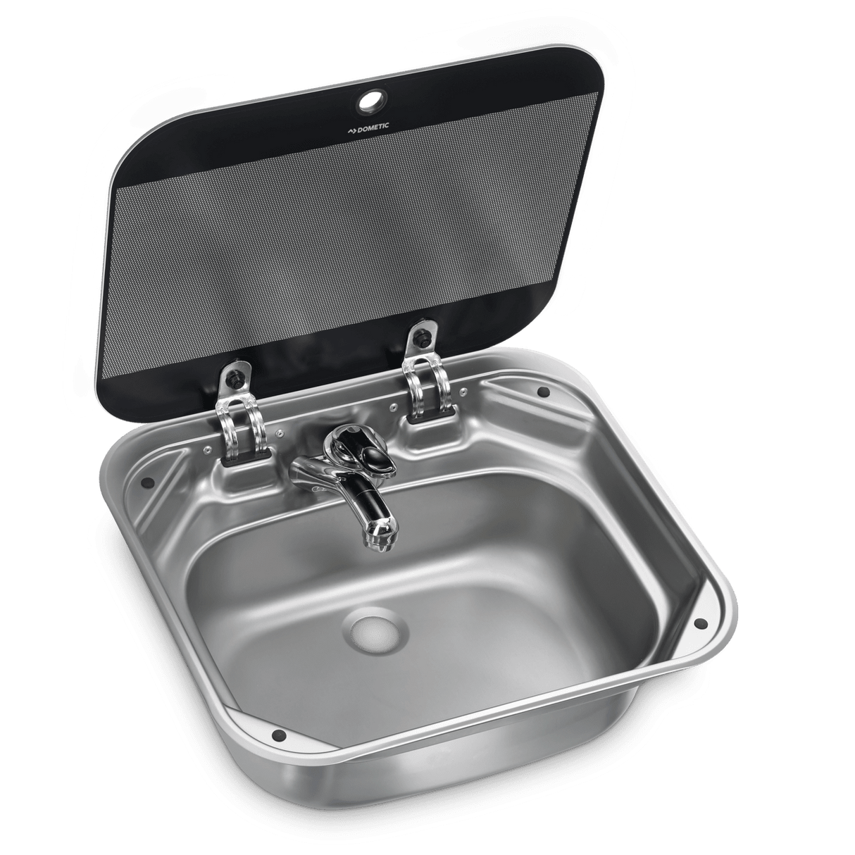 Lavello da Incasso Dometic SNG 4237 Rettangolare con Coperchio in Vetro 420x370 mm 9102305034