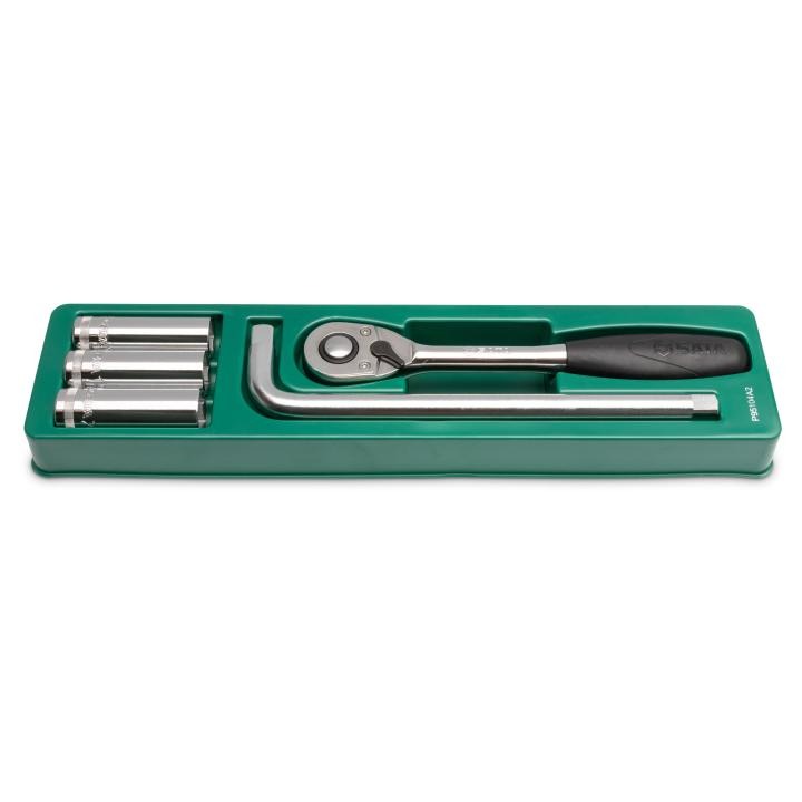 SATA 70-teiliges Werkzeugset mit Auslegerkassette (1/2"-Laufwerk, metrisch) - ST95104A70