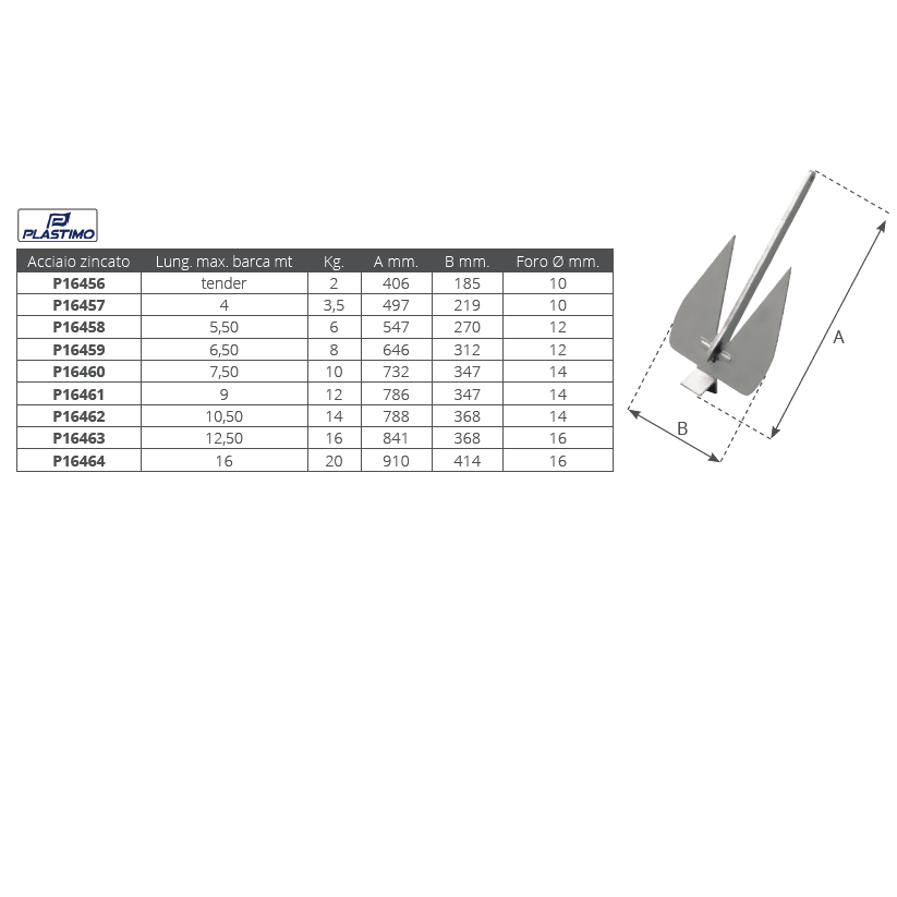 Ancora Britany Kg 2 16456 Plastimo