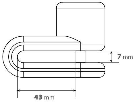 Lampa Pinch, lucchetto bloccadisco - Perno diametro 5,5 mm - Nero 91563
