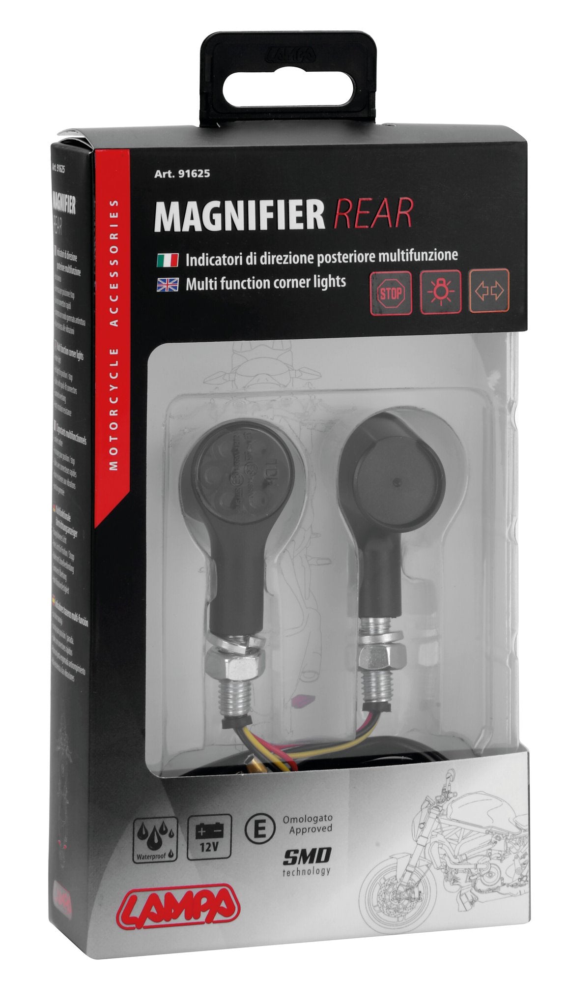 Lampa Magnifier Rear indicatori di direzione luce di posizione/stop post 12V LED 91625
