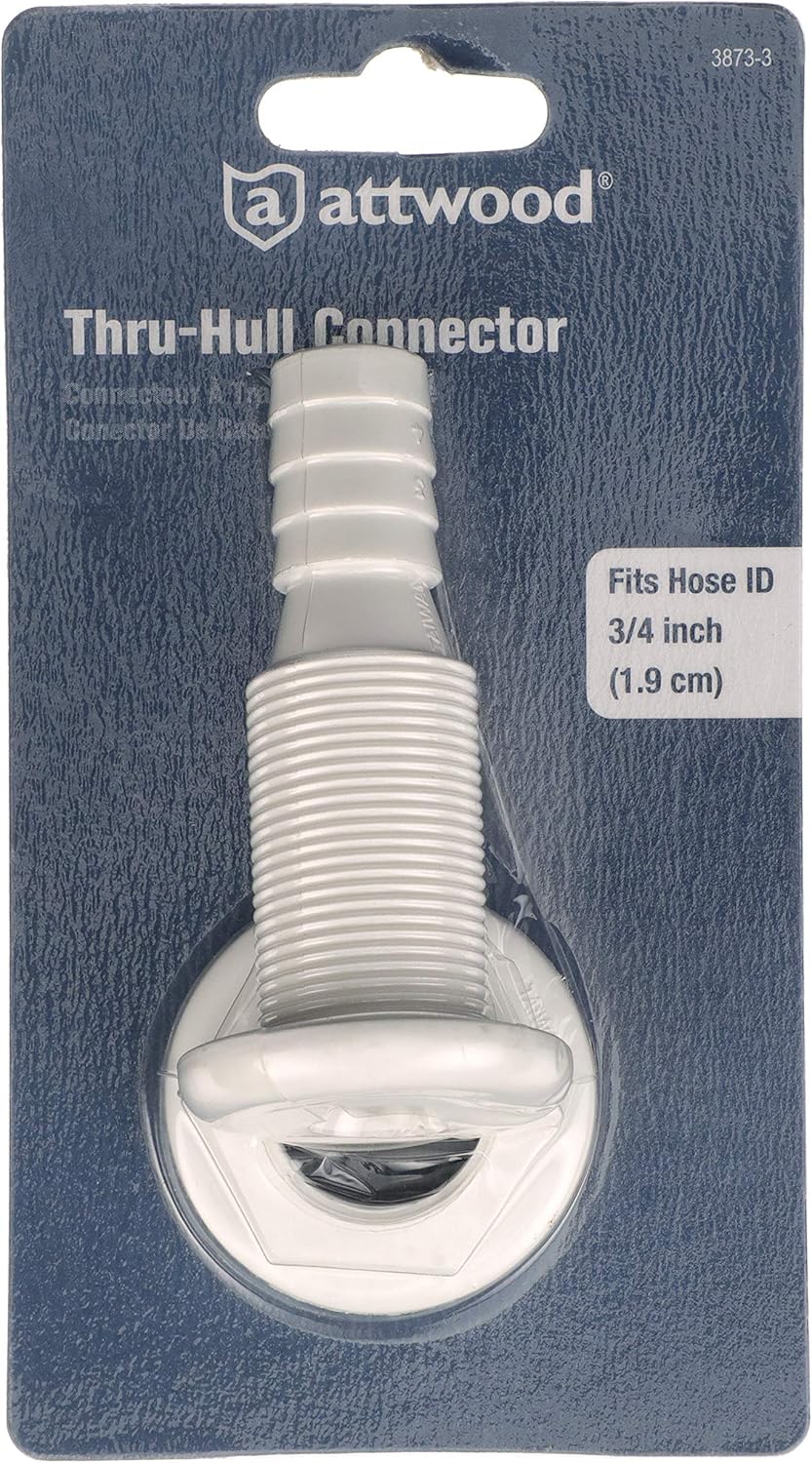 ATTWOOD - connettore passascafo dritto in polipropilene 3 1/4 pollice