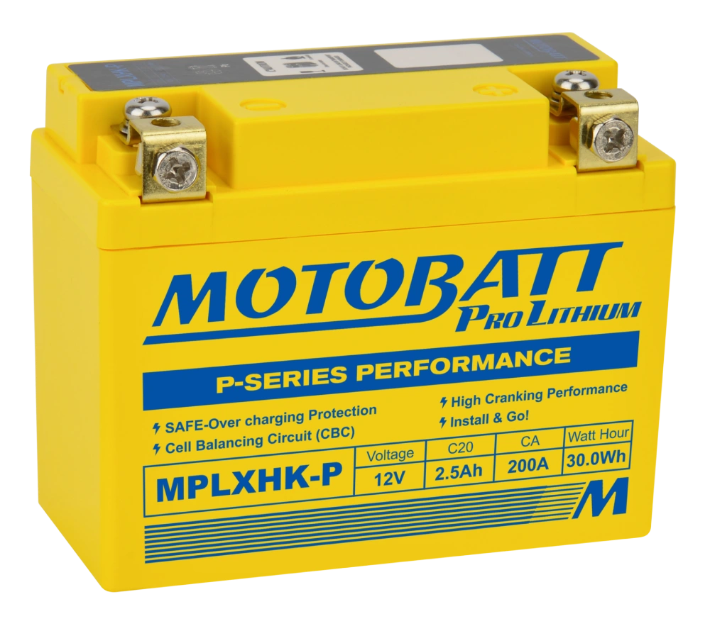 MotoBatt Batteria MPLXHK-P Lithium P LiFePO ultraleggera 12 V per moto ad alte prestazioni